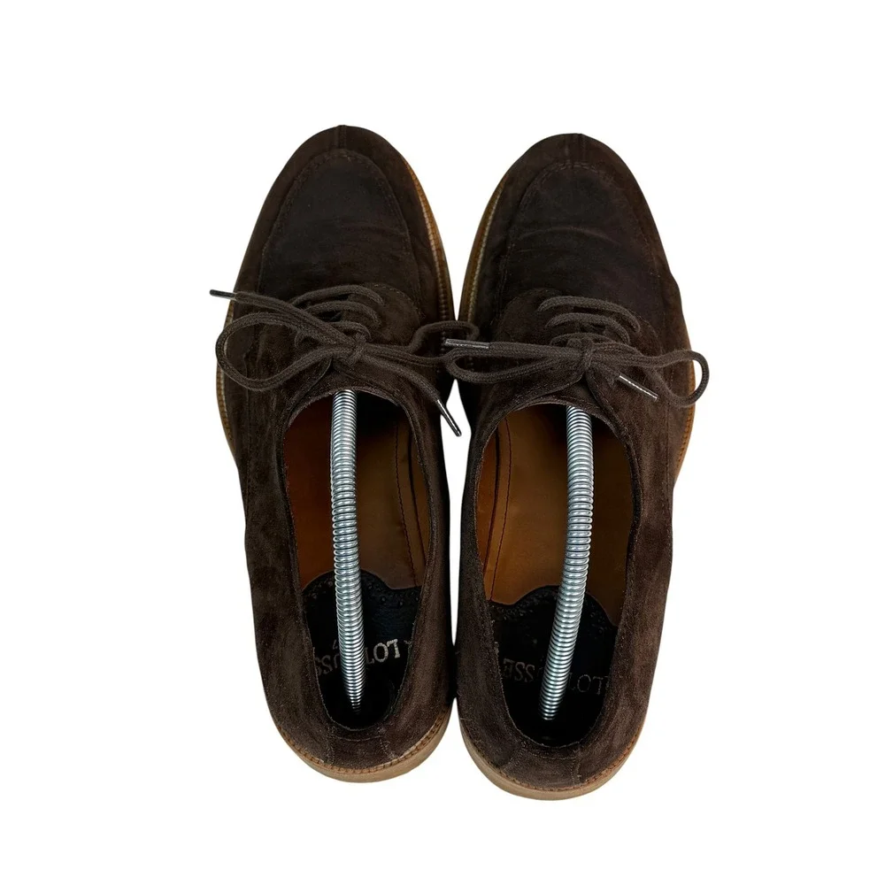 Lottusse 1877 Mens Dark Brown Suede Apron Split Toe Blucher Shoes‎ EU 41 LT02466